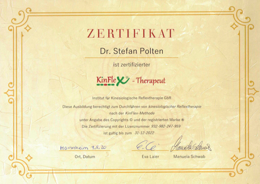 Zertifikat KinFlex®-Therapeut
